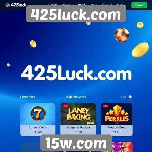 Interface e usabilidade do 425luck.com para novos usuários